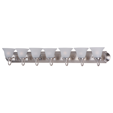 MAXIM Essentials 7-Light 48" Wide Satin Nickel Vanity Light 8016FTSN